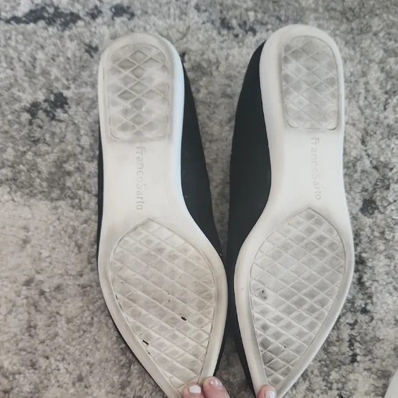 Franco Sarto Dawna Black Flats Sleek Minimalist Design, Size 9 - Picture 6 of 6
